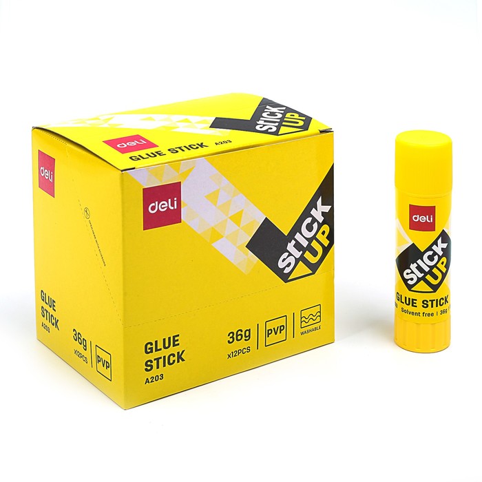 Клей-карандаш 36г Deli Stick UP EA20310 желтый корпус