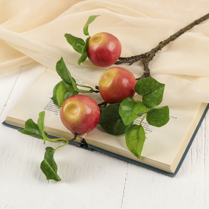 Декор "Ветка с яблоками" 50 см