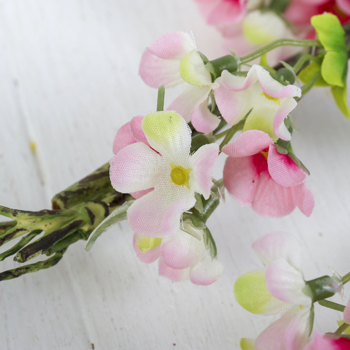 Декор веточка "Цветущий абрикос" 70 см, розовый