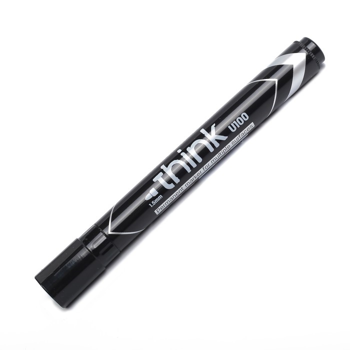 Маркер перманентный 2.0 мм Deli Think EU10020 круг.пиш.наконечник, черный