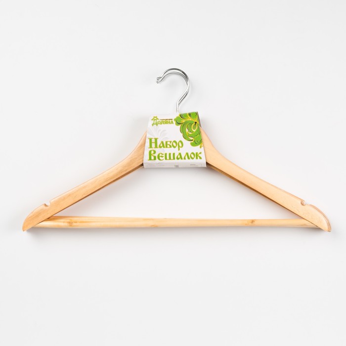 Вешалка с перекладиной 45х23 см, сорт С, светлое дерево