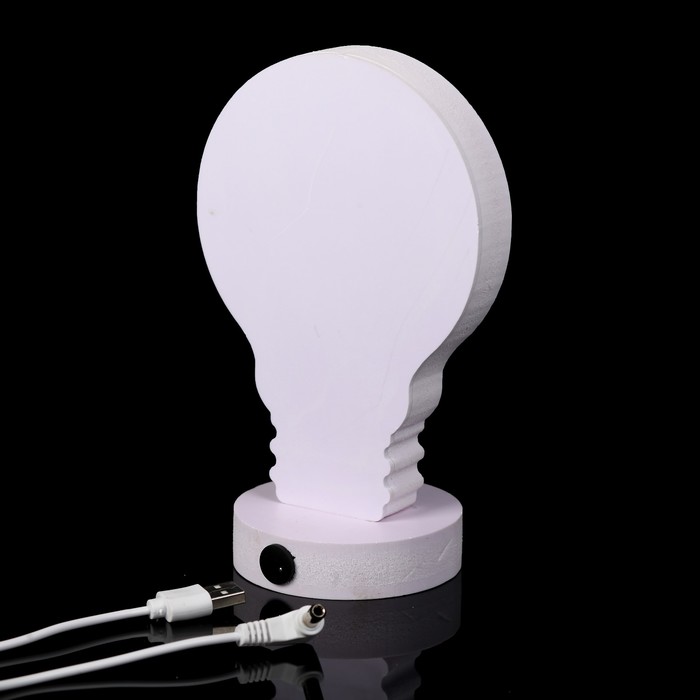 Ночник "Лампа с эффектом бесконечности" 25хLED от USB белый 8,2х11,5х18,5 см