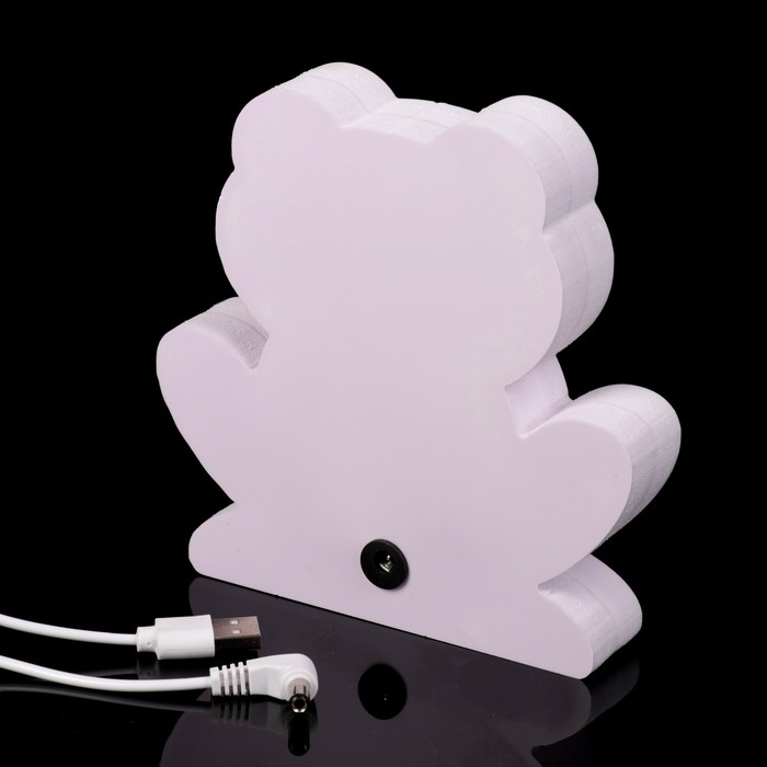 Ночник "Лягуха с эффектом бесконечности" 25хLED (зеленый свет) от USB белый 2,7х14,3х14,3см