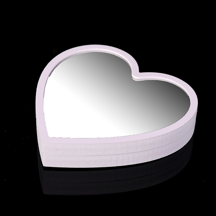 Ночник "Сердце с эффектом бесконечности" 25хLED USB белый 2,7х15х15 см