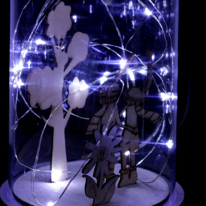 Ночник "Прогулка" LED USB (в комплекте) белый 12х12х18,5 см