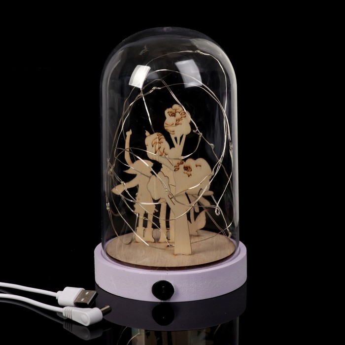 Ночник "Прогулка" LED USB (в комплекте) белый 12х12х18,5 см