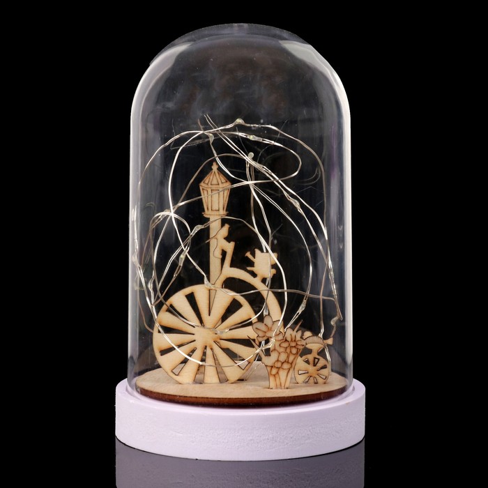 Ночник "Велосипед" LED USB (в комплекте) белый 12х12х18,5 см