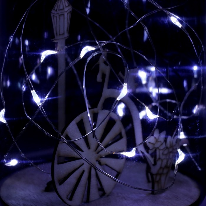 Ночник "Велосипед" LED USB (в комплекте) белый 12х12х18,5 см