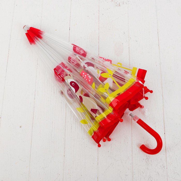 Зонт детский Apple forest, прозрачный,46см, коллекция Cherry 53596