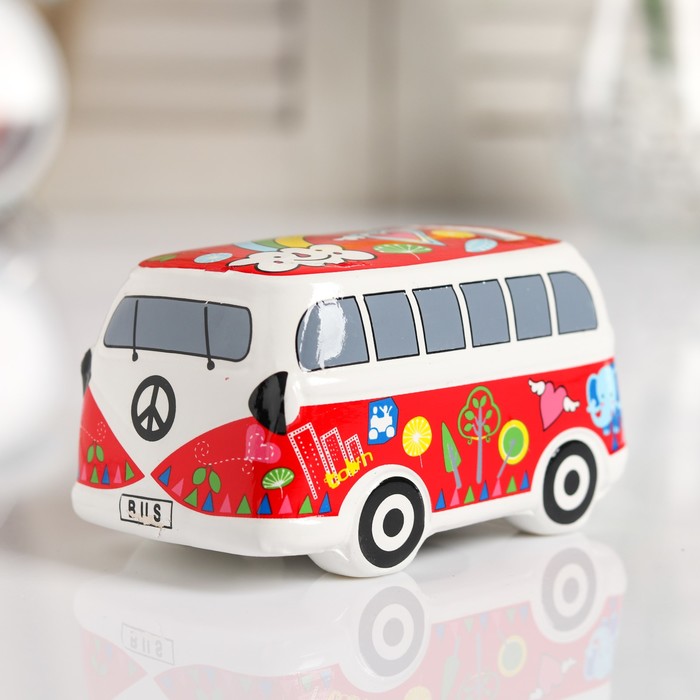 Копилка керамика "Весёлый автобус" МИКС 6х11х6,5 см