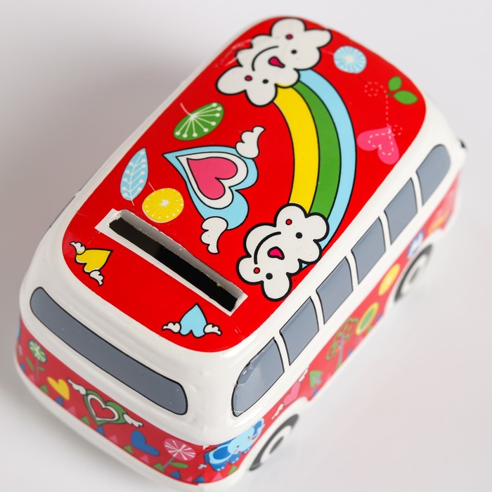 Копилка керамика "Весёлый автобус" МИКС 6х11х6,5 см