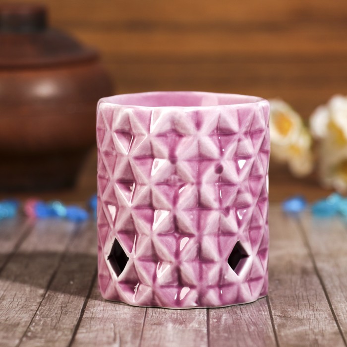 Аромалампа керамика "Сетка. Ромбы" МИКС 8,8х7,5х7,5 см