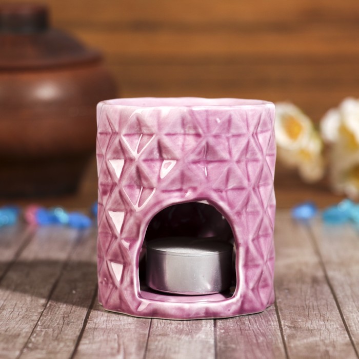 Аромалампа керамика "Сетка. Ромбы" МИКС 8,8х7,5х7,5 см