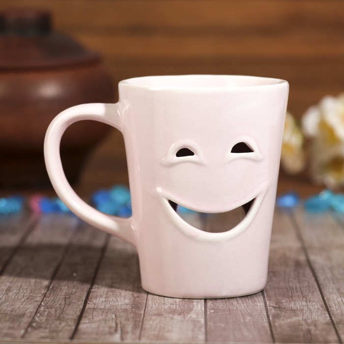 Аромалампа керамика "Кружка-смайл" МИКС 9,5х11,5х7,7 см