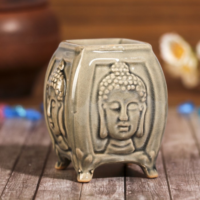 Аромалампа керамика "Изображение будды" МИКС 8,5х7,5х7,5 см