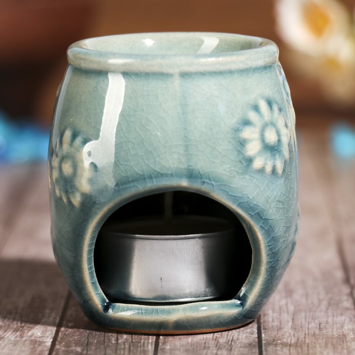 Аромалампа керамика "Бабочка на полянке" 7,8х7х7 см