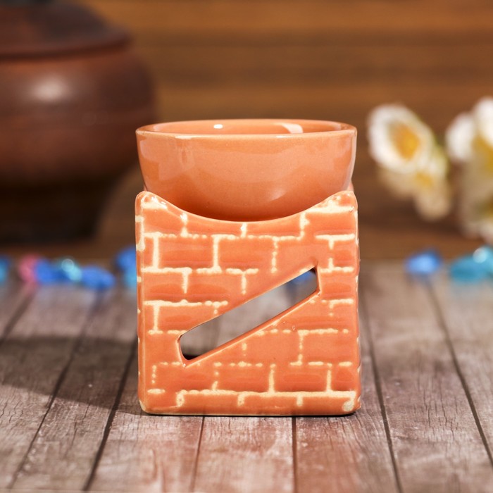 Аромалампа керамика "Кирпичная кладка" МИКС 8,5х6,5х6,5 см