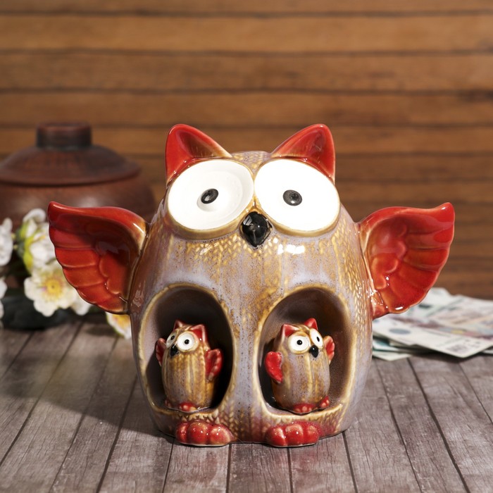 Сувенир-копилка «Совушка с совятами»