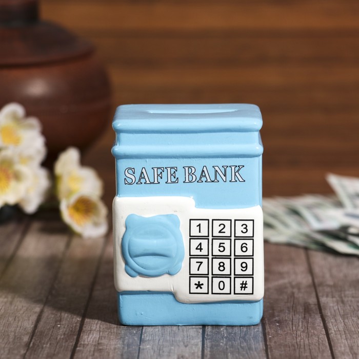 Копилка керамика "Сейф с кодовым замком" МИКС 9,2х5,8х6,5 см