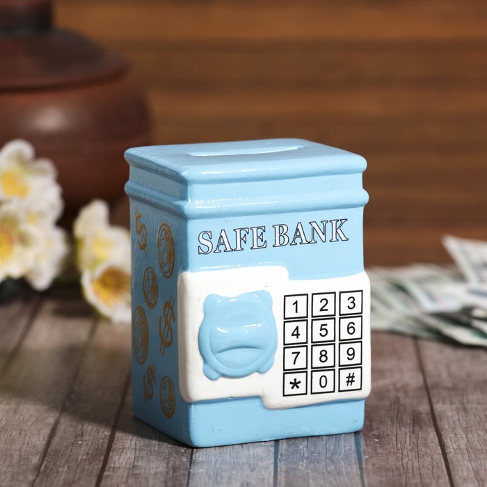 Копилка керамика "Сейф с кодовым замком" МИКС 9,2х5,8х6,5 см