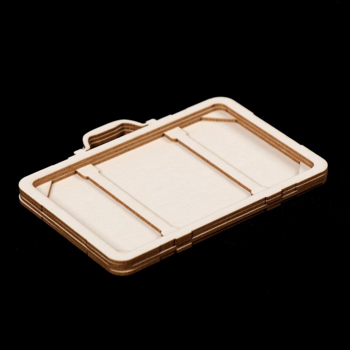 Чипборд картон "Заготовка для шейкера " Чемодан (1)" набор 4 шт, 5х7 см (SHE_025)