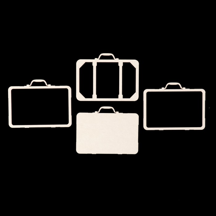 Чипборд картон "Заготовка для шейкера " Чемодан (1)" набор 4 шт, 5х7 см (SHE_025)