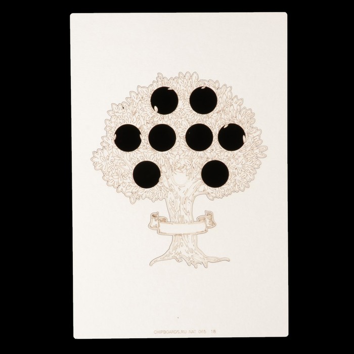 Чипборд картон "Семейное древо" 18 см (NAT_065)