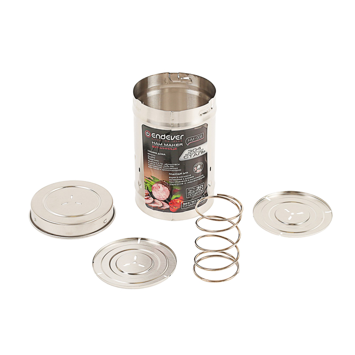 Ветчинница ENDEVER Skyline HM-008, без пружин, рабочий объем 0.9/1.5 л, серебристый