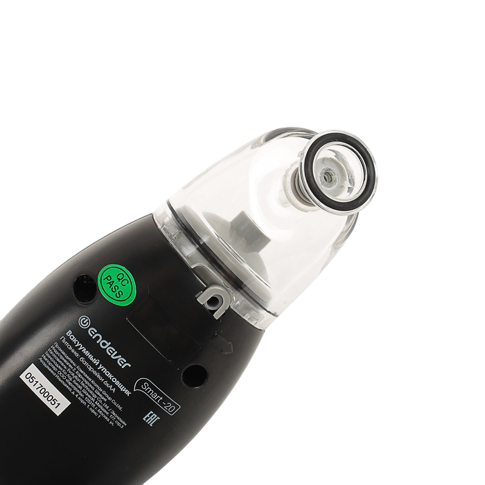 Вакуумный упаковщик Endever SMART-20, от батареек АА-6 шт, пакеты в компл, черный