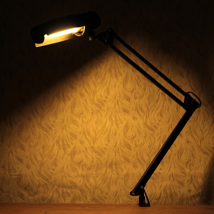 Светильник настольный на струбцине Гавана (Е27, 220 В,энергосбер.) Черный