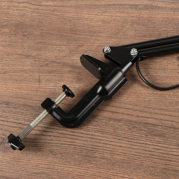 Светильник настольный на струбцине Гавана (Е27, 220 В,энергосбер.) Черный