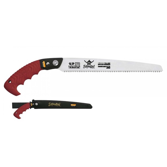 Ножовка, прямым полотном, L=270мм, с разведённым зубом, шаг 2,5мм, в чехле, с поясным креплением