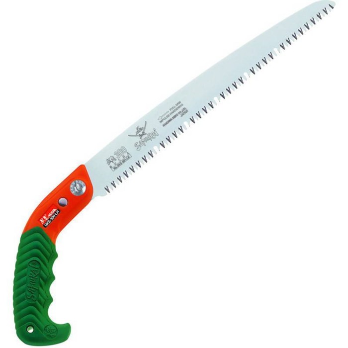 Ножовка, прямым полотном и с засечками для отвода стружки, L=300мм, шаг 4мм, в чехле, с поясным кре