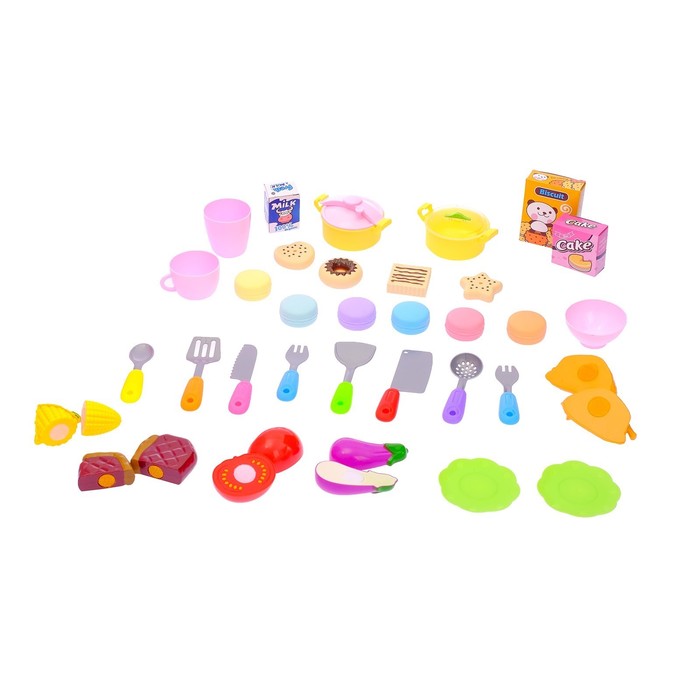 Игровой модуль кухня «Шик» №1 с индукционной плитой, бежит вода из крана, высота 85 см