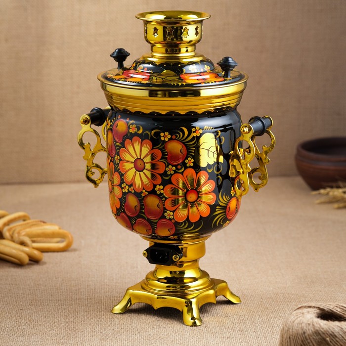

Самовар «Яблочный узор», банка, 3 л, электрический