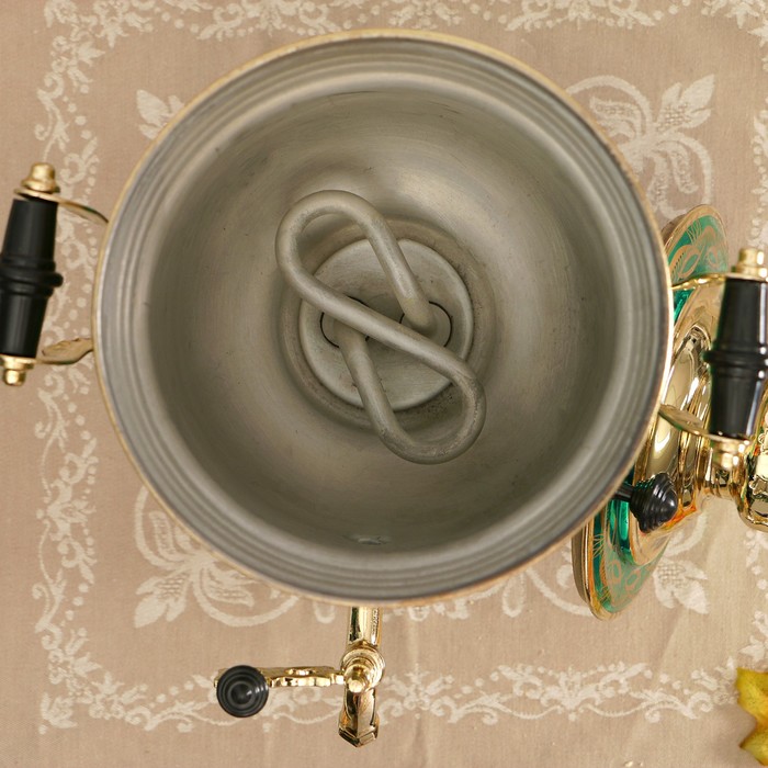 Самовар «Маки на зелёном», банка, 3 л, электрический