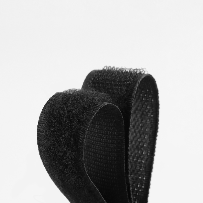 Липучка, ширина 20мм, 25±1м , цвет чёрный