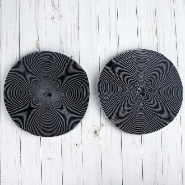 Липучка, ширина 20мм, 25±1м , цвет серый