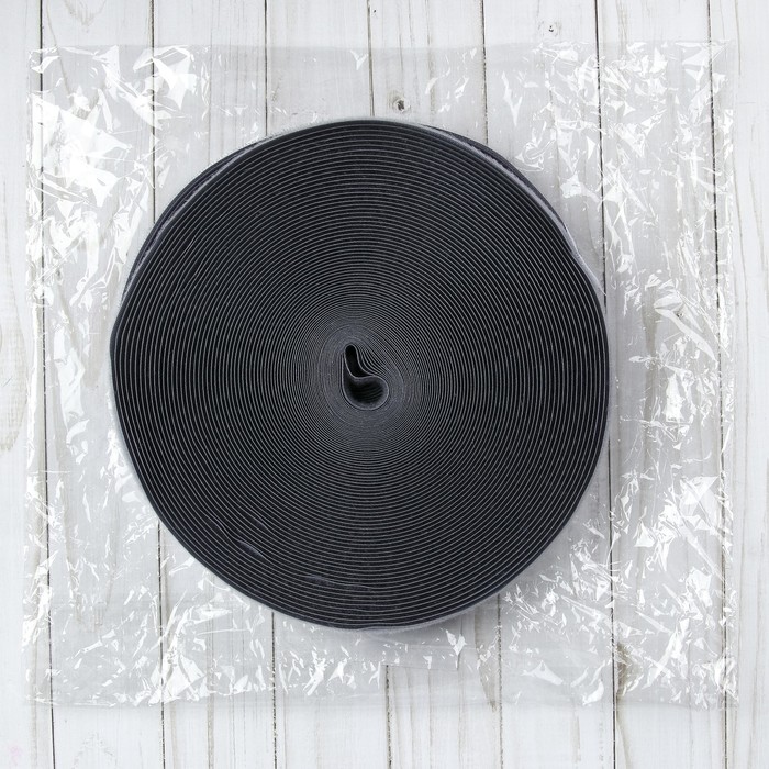 Липучка, ширина 20мм, 25±1м , цвет серый