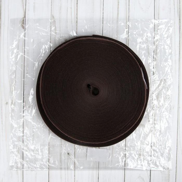 Липучка, ширина 20мм, 25±1м , цвет коричневый