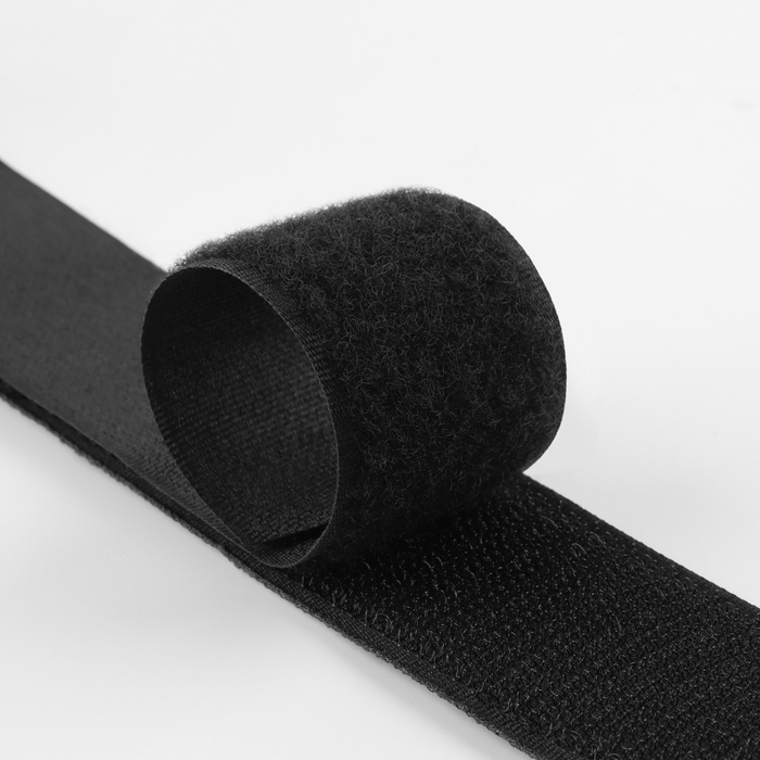 Липучка, ширина 40мм, 25±1м , цвет чёрный