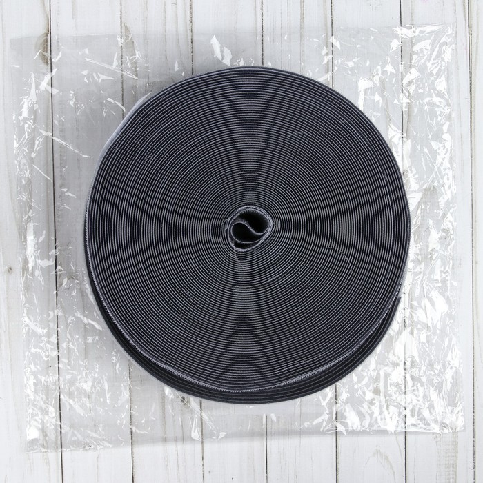 Липучка, ширина 40мм, 25±1м , цвет серый