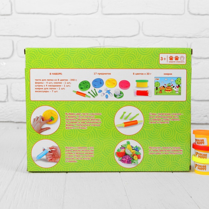 Набор для лепки "Спелые фрукты", тесто 240 г, аксессуары