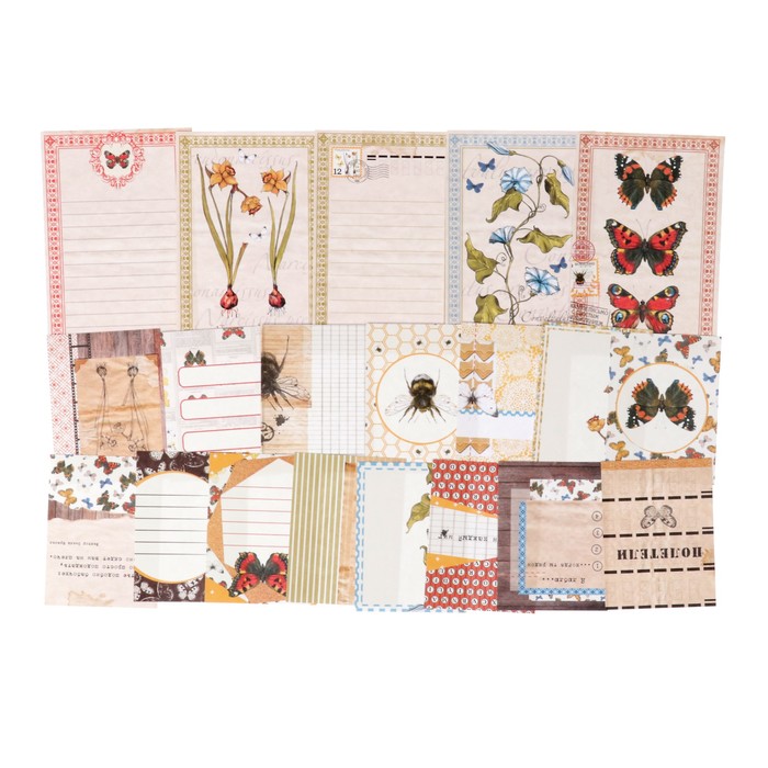 Набор карточек для скрапбукинга (20 шт) "Атлас бабочек" 7,5х10 и 10х15 см