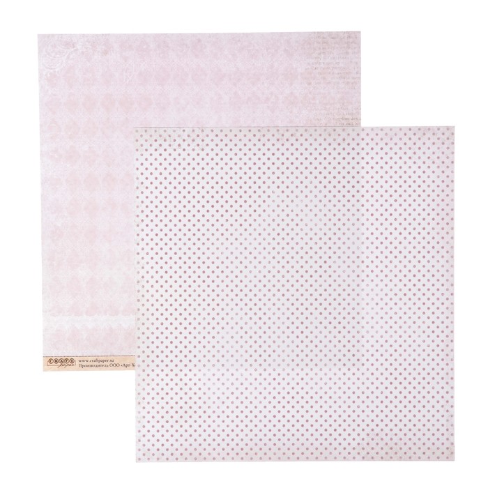 Бумага для скрапбукинга "Куколка "Наша доченька" 30,5х30,5 см, 190гр/м2
