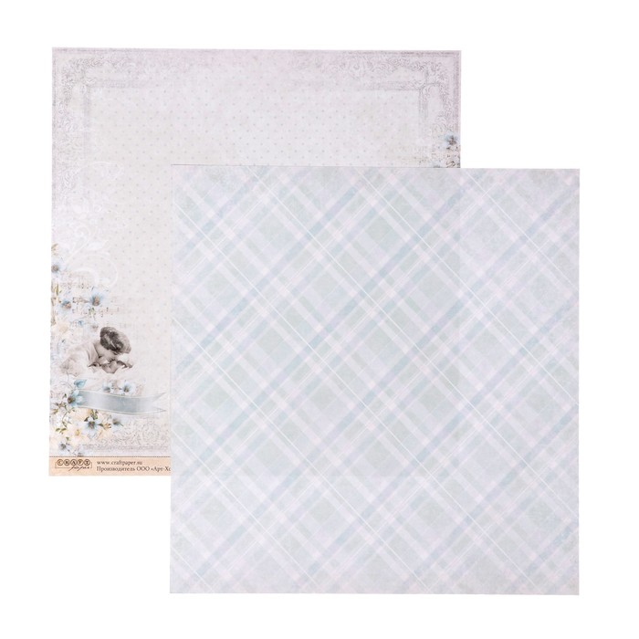 Бумага для скрапбукинга "Мамочка "Наш сынок" 30,5х30,5 см, 250 гр/м2