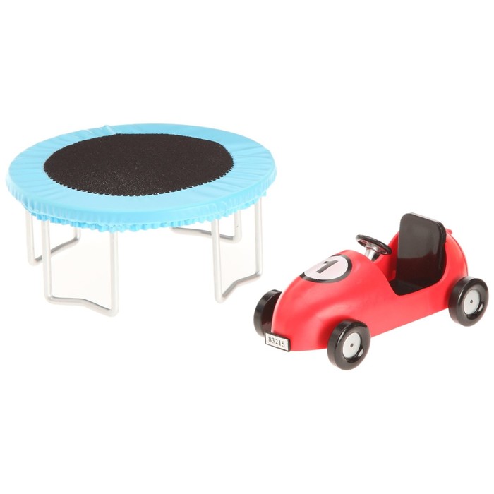 Набор аксессуаров для кукольного домика "Батут Смоланд с машинкой"