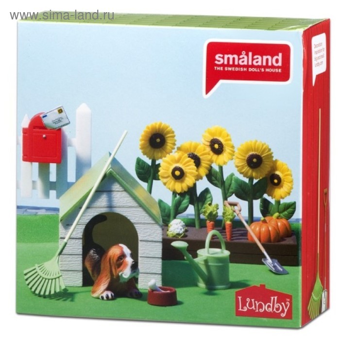 фото Игровой набор для кукольного домика смоланд «садовый набор с питомцем» lundby