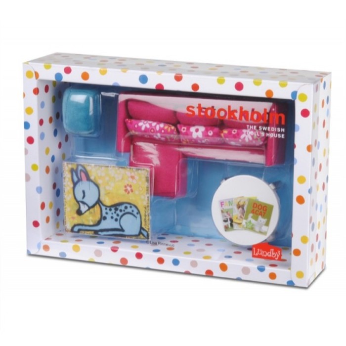 Игровой набор для кукольного домика Стокгольм "Гостинная"