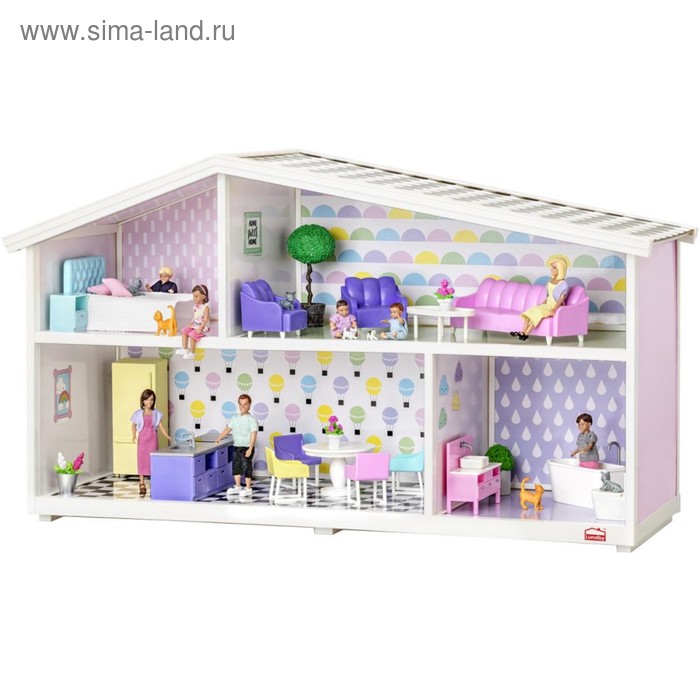 Домик кукольный Lundby «Креативный», двухэтажный lundby кукольный домик креативный lb 60101800 розовый